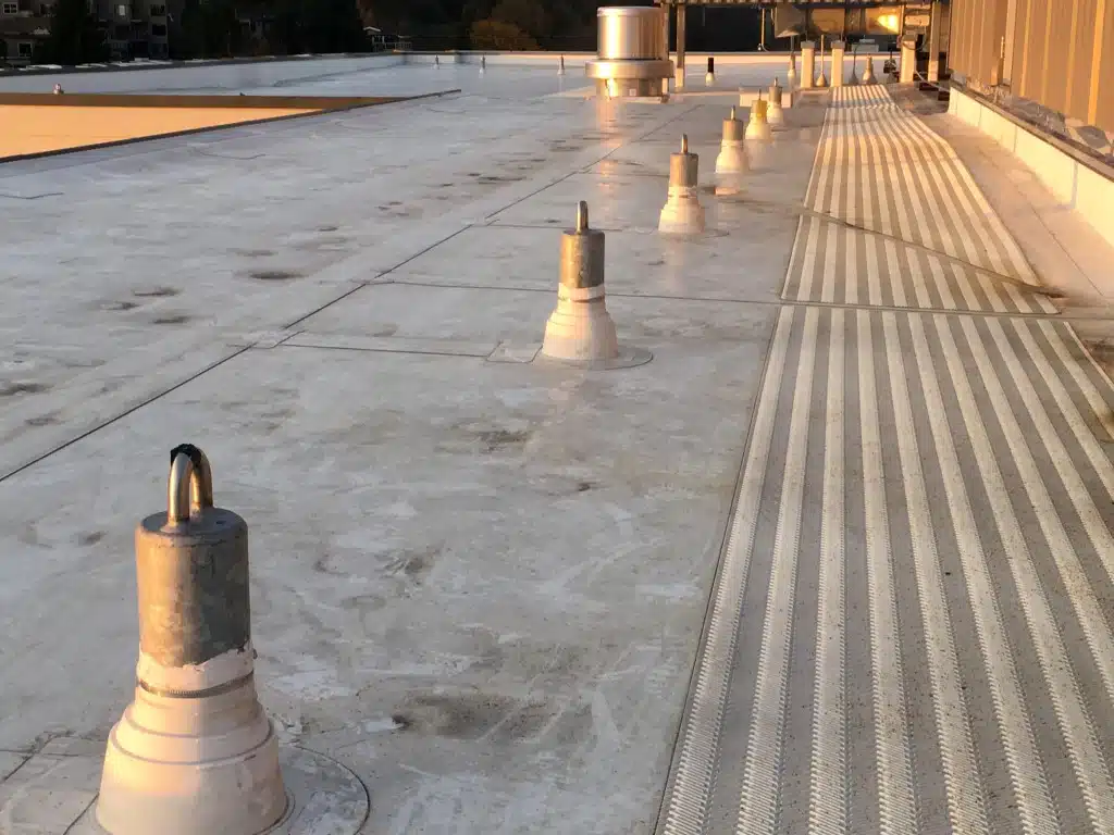 Office building roof anchors